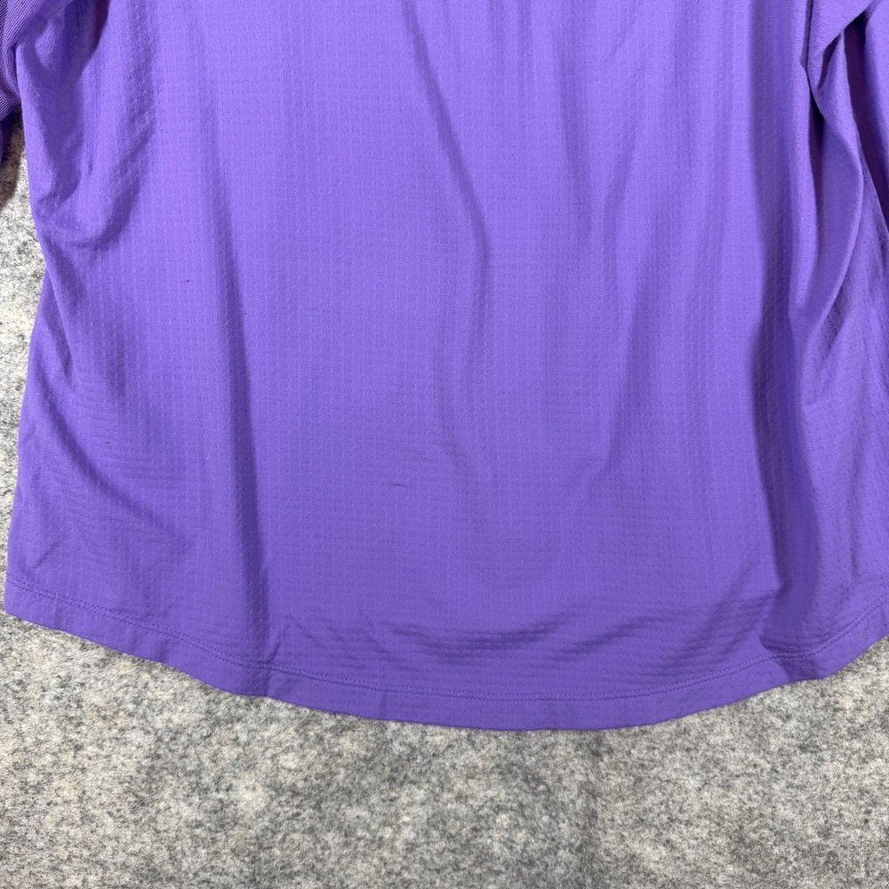 IBKUL Purple Quarter Zip Pullover XL UPF 50+ Golf Athletic Pickleball Top - Picture 6 of 16